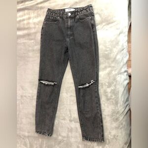 Refuge Denim Size 5 Black Distressed 'MOM' Jeans